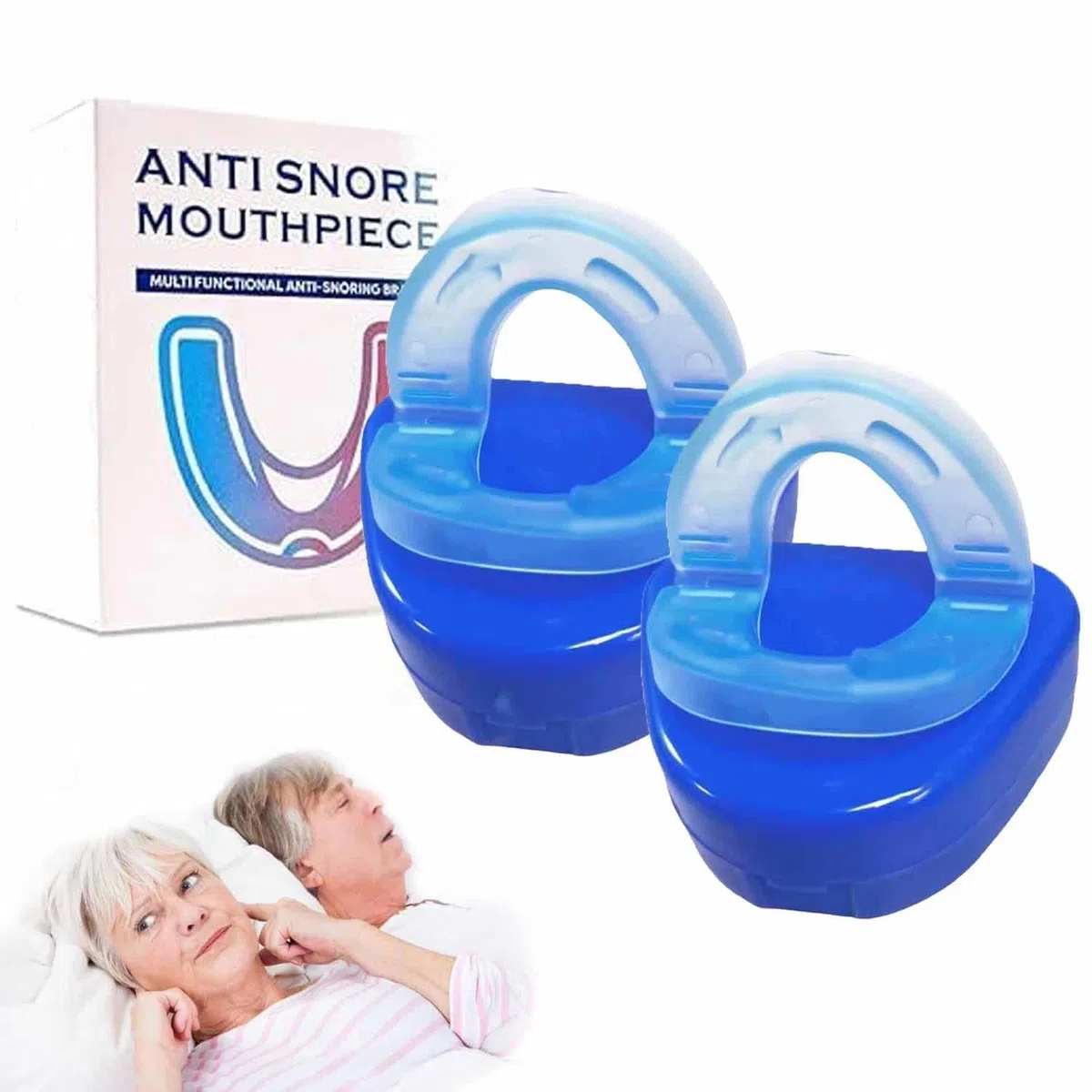 YUNFAN Anti Snoring Mouthpiece - Universal Size,Anti Snoring Devices for Sleep,Food Grade Material Snore Mouth Guard,Instantly Quiet Antisnoring Device Mouthpiece,Make The Night Quiet(2)