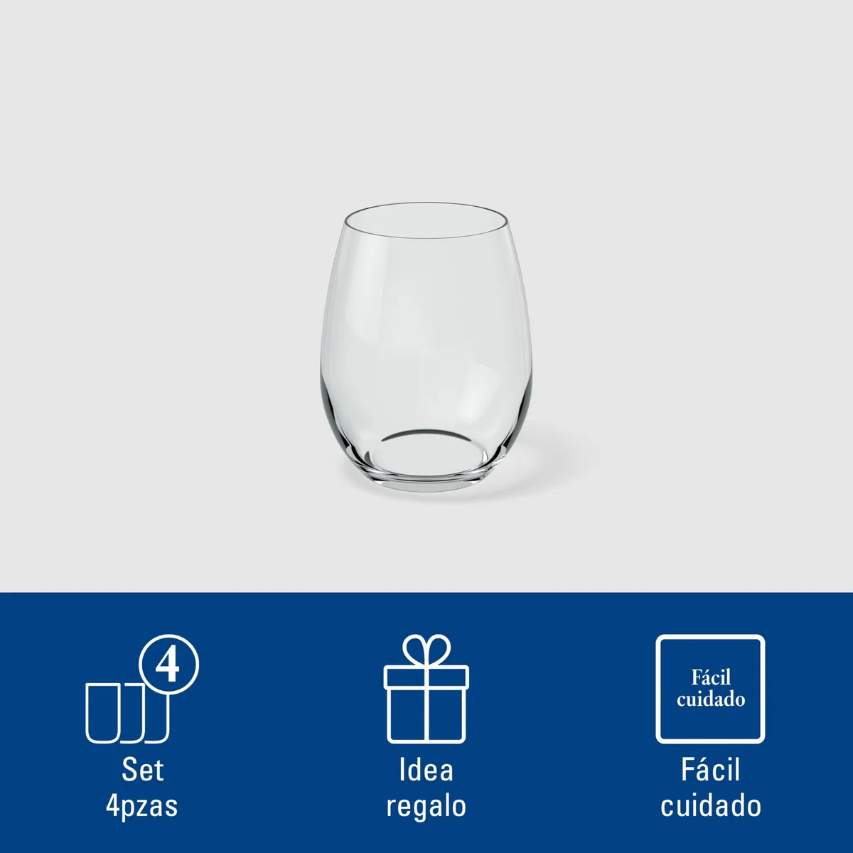 Villeroy & Boch - Entrée Vaso Set 4 Piezas Claro, Apto para Lavavajillas, Vasos de Água, Vasos Cristal, Copas de Vidrio, Vidrio de Cristal