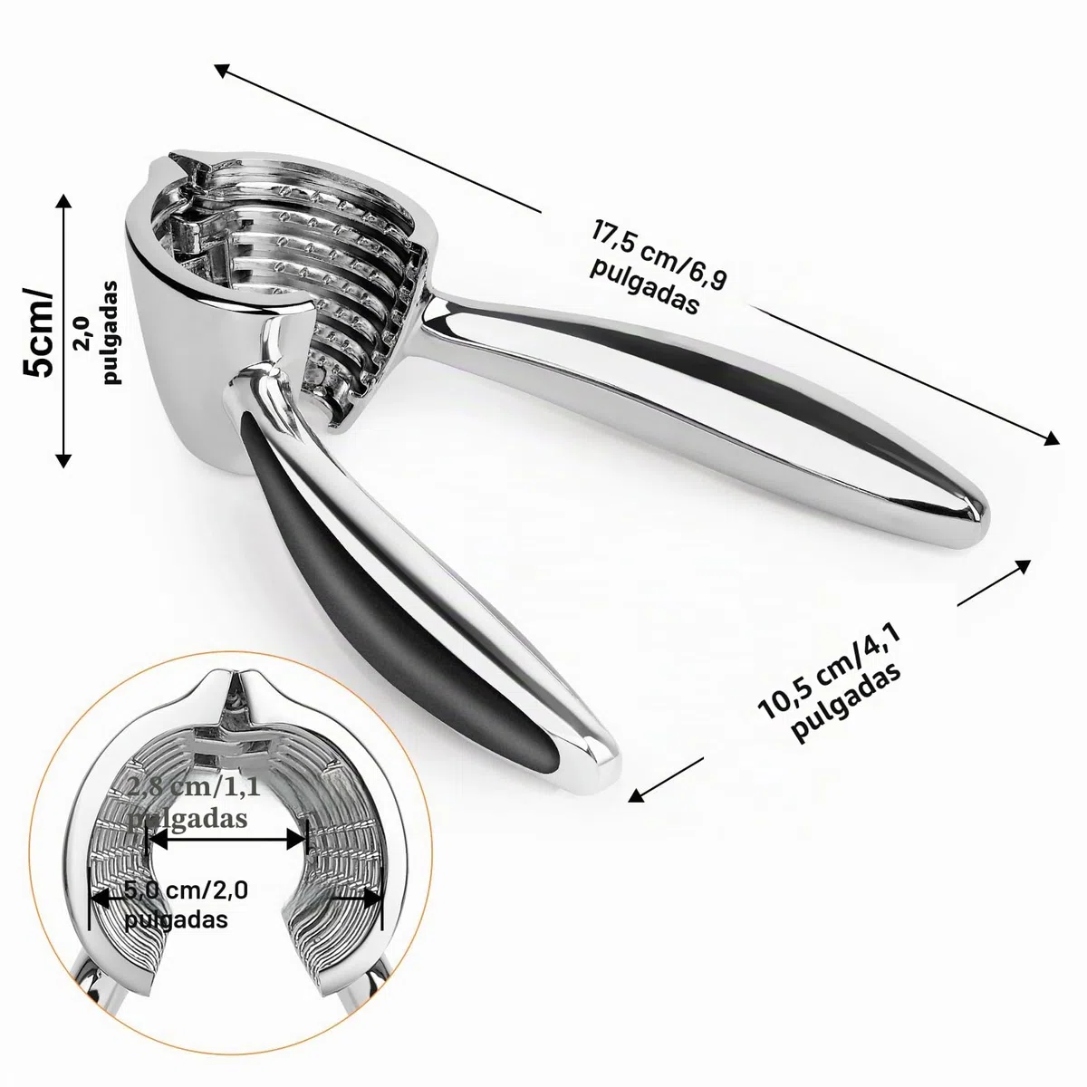 ChromLives Cascanueces de Metal Resistente - Clip y Alicates para Nueces, Almendras, Avellanas y Castañas - Accesorios de Cocina para Frutos Secos