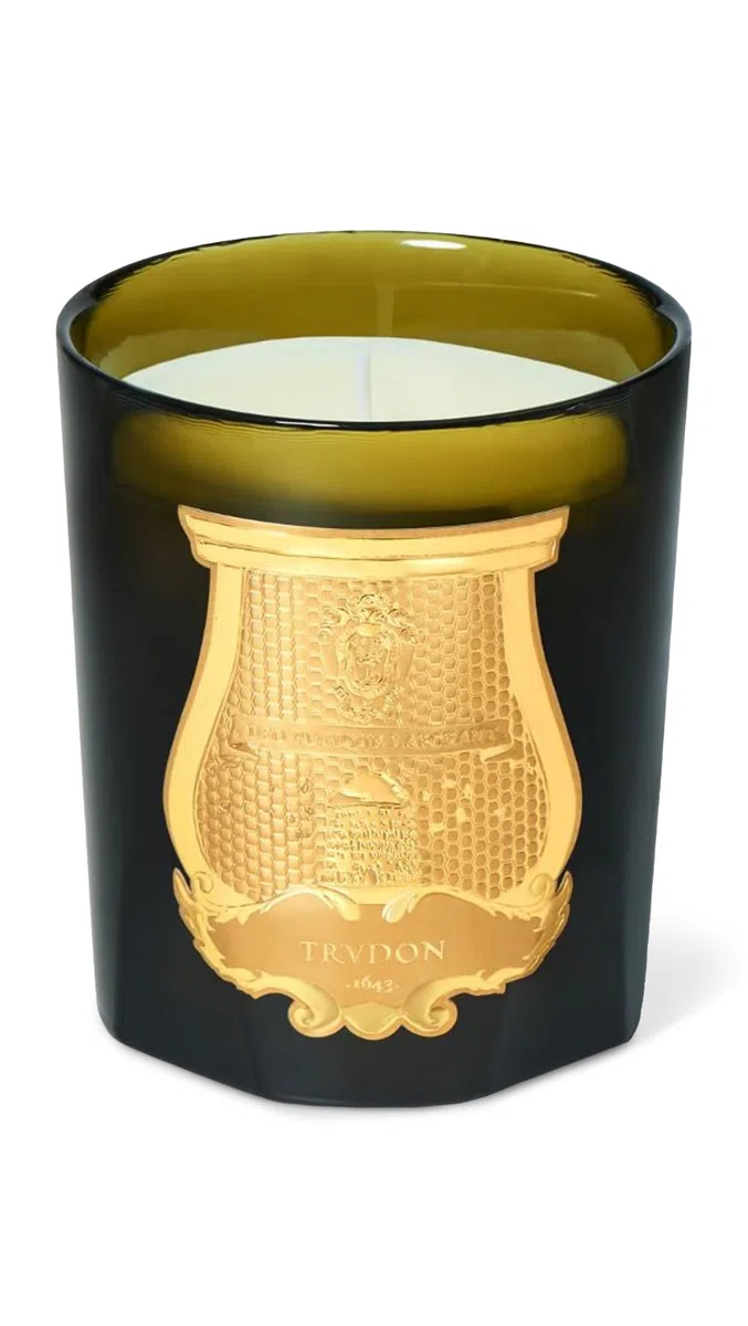 Cire Trudon - Bougie Abd El Kader 270G - Vela Mentolada, Ginger, Té, Vainilla - Unisex - Blanco - Geométrico Verde/Dorado - Ambiente/Oficina - Revolución - Afrutado Picante