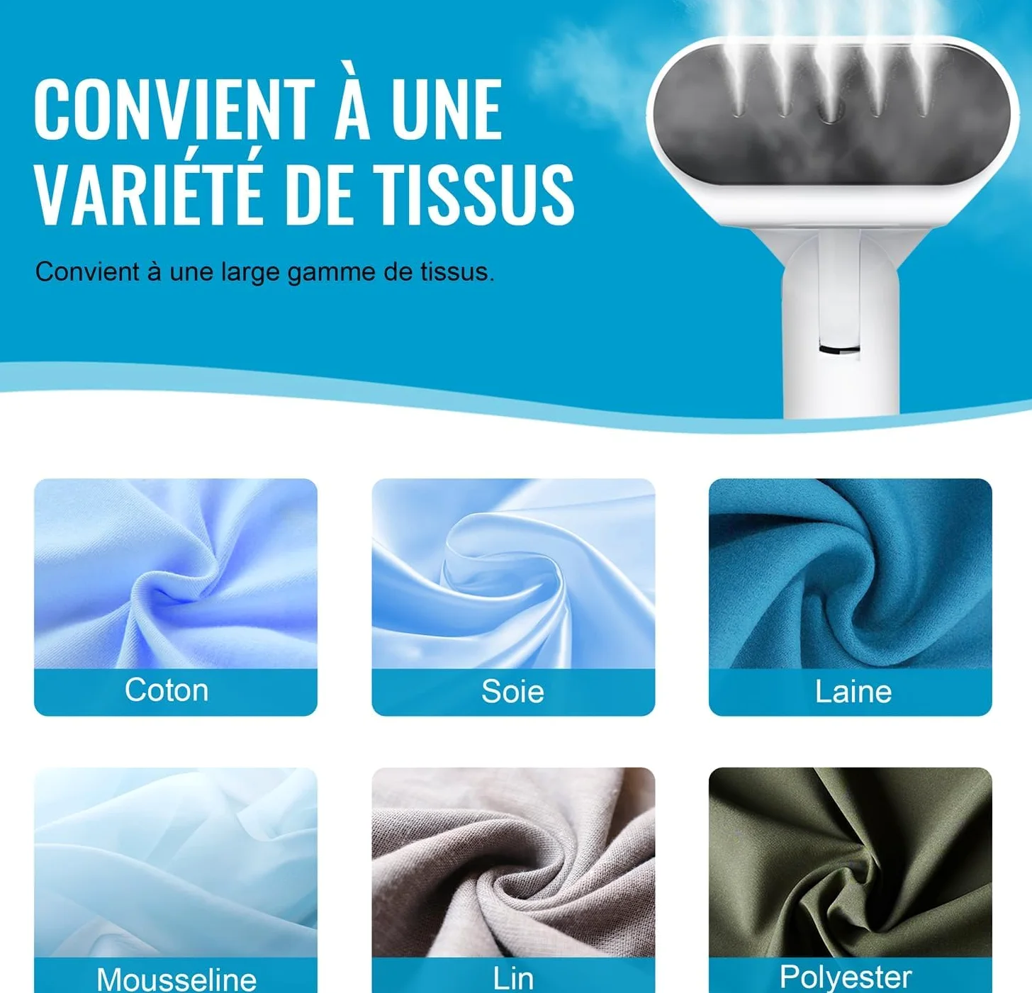 Vapor Vertical, Plegable Plancha de Vapor de Viaje Ligero y Portátil, Vapor Steamer Adecuado para Todos los Tejidos, Casa, Viajes, Hogar y Oficina