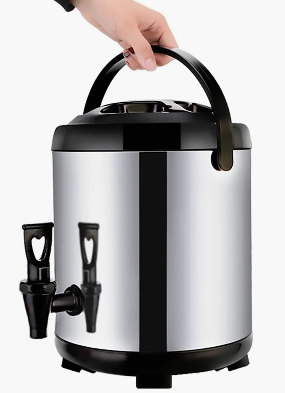 Dispensador de agua caliente aislado de acero inoxidable con grifo, urna de bebidas de gran capacidad para fiestas y catering