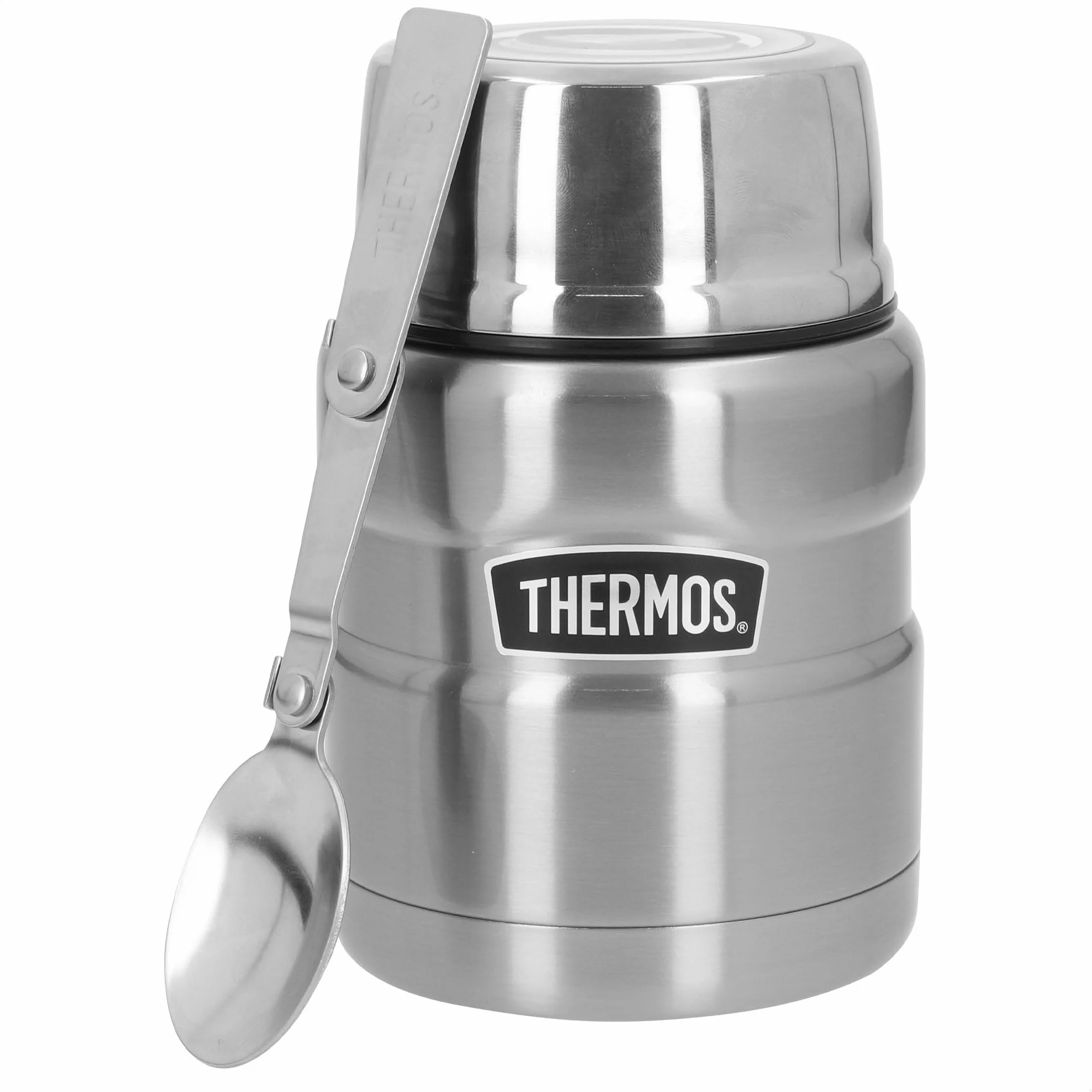 Thermos Termo Acero Inoxidable, 470 ml, 9x9x15 cm, Incluye Cuchara, Doble Aislamiento, Rendimiento térmico 9h Calor y 14h frío, Termos para Comida Caliente