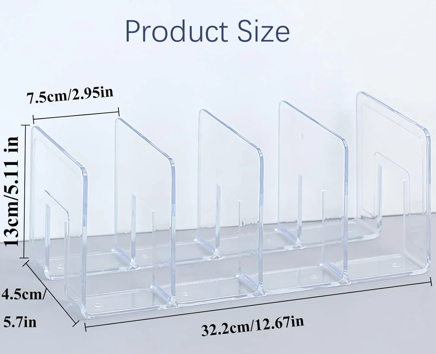 Divisores De Estante Transparentes, 2pcs Organizador De Estante De Armario, Bolsa Transparente, Estante De Almacenamiento, Separador De Armario, Organizador De Bolso para Organización(32*15*13cm)