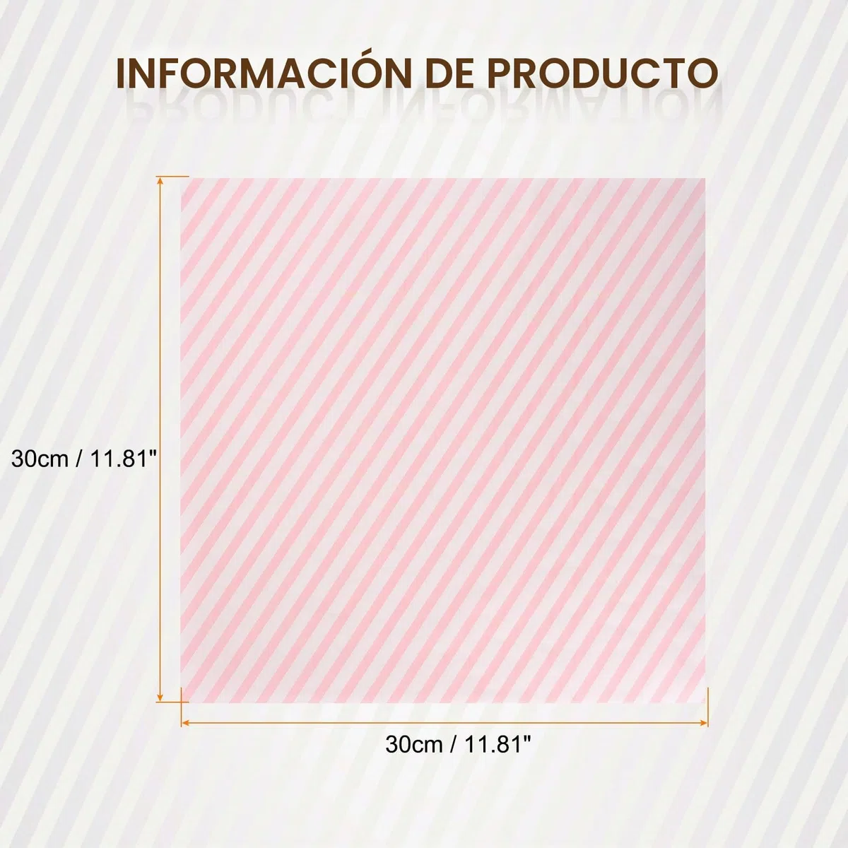 QUARKZMAN 100pcs Papel Antigrasa a Rayas, Papel Cuadrado para Envolver Alimentos Encerado Decoraciones de Fiesta Navidad Pinic para Fritas Hamburguesa Sándwiches, Rosa,30x30cm