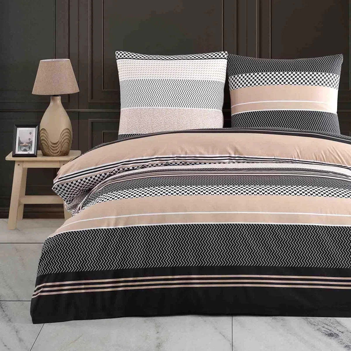Buymax® Ropa de cama de 200 x 220 cm, 100% algodón, 3 piezas, juego de ropa de cama de 200 x 220 cm con 2 fundas de almohada de 80 x 80 cm, certificado Öko-Tex Renforcé, juego de funda nórdica con