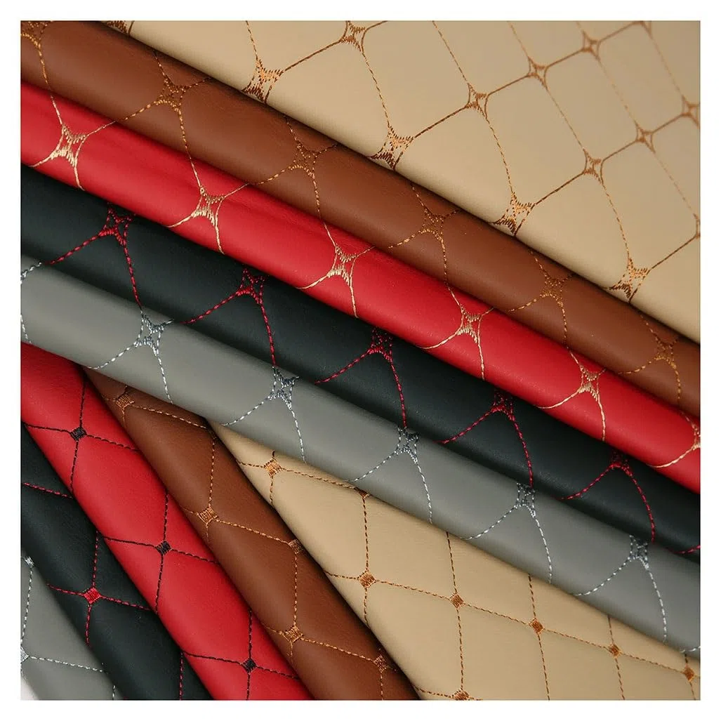 Tela de piel sintética acolchada de vinilo para tapicería, 1,4 x 1 m, tela de piel sintética impermeable para manualidades, costura, cojín de coche (negro, 1,4 x 4 m)