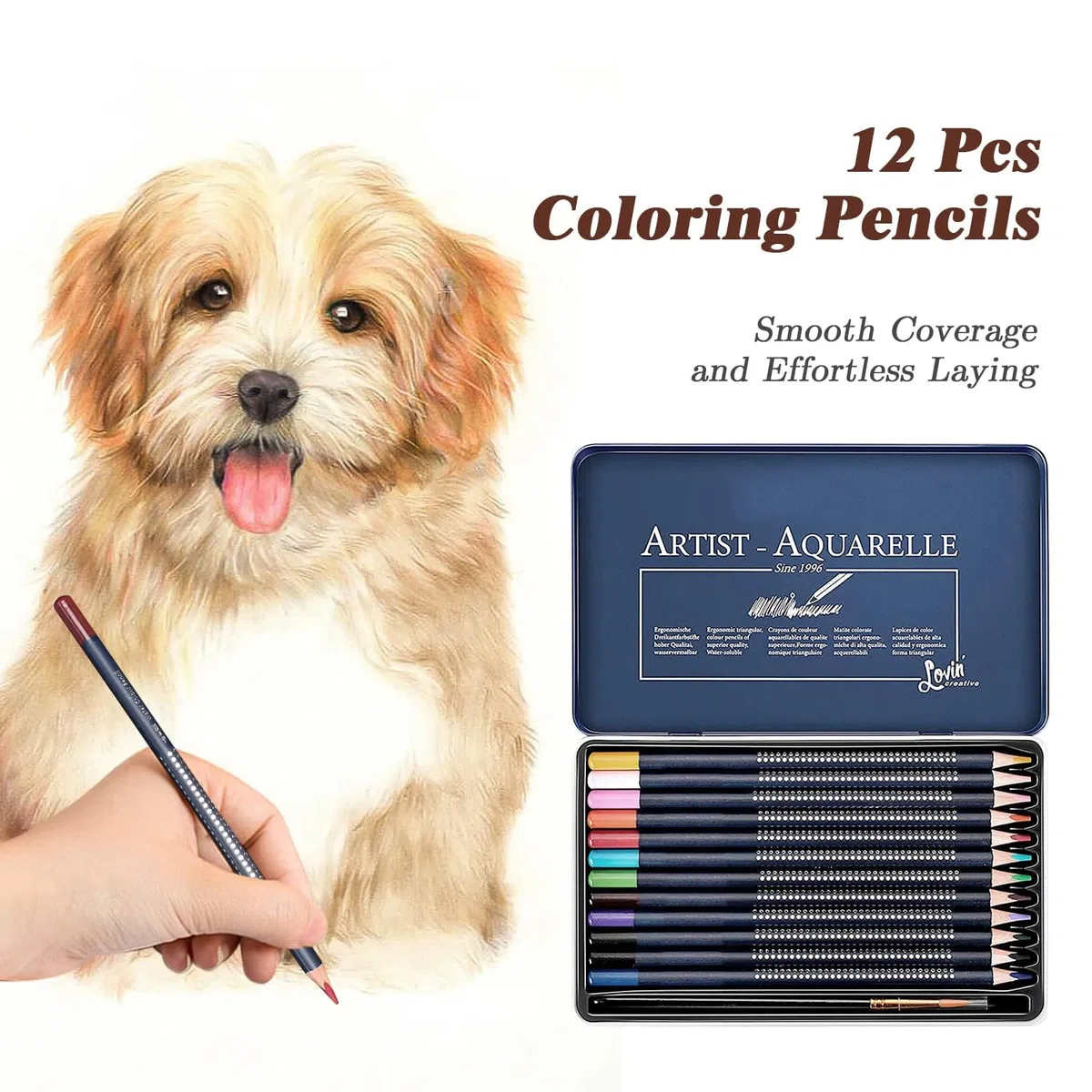Caballetes para Mesa, Caballetes de Madera Ajustable Caballete Pintura Niños con 55 Piezas Estuche Pintura que Contiene 24 Piezas Pintura Acrílica 12 Lápices de Colores y Otras