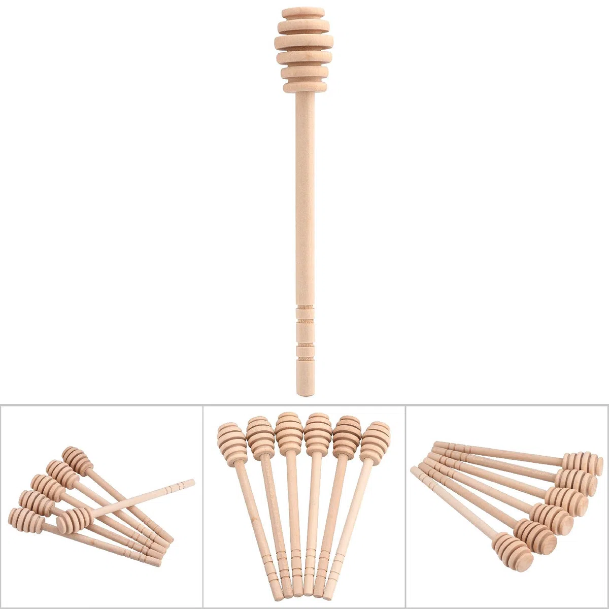 50 piezas de palitos de miel, cucharas de miel, varita de miel, agitador de mezcla de miel, excelente herramienta para rociar(Take Honey King Slot 16CM)