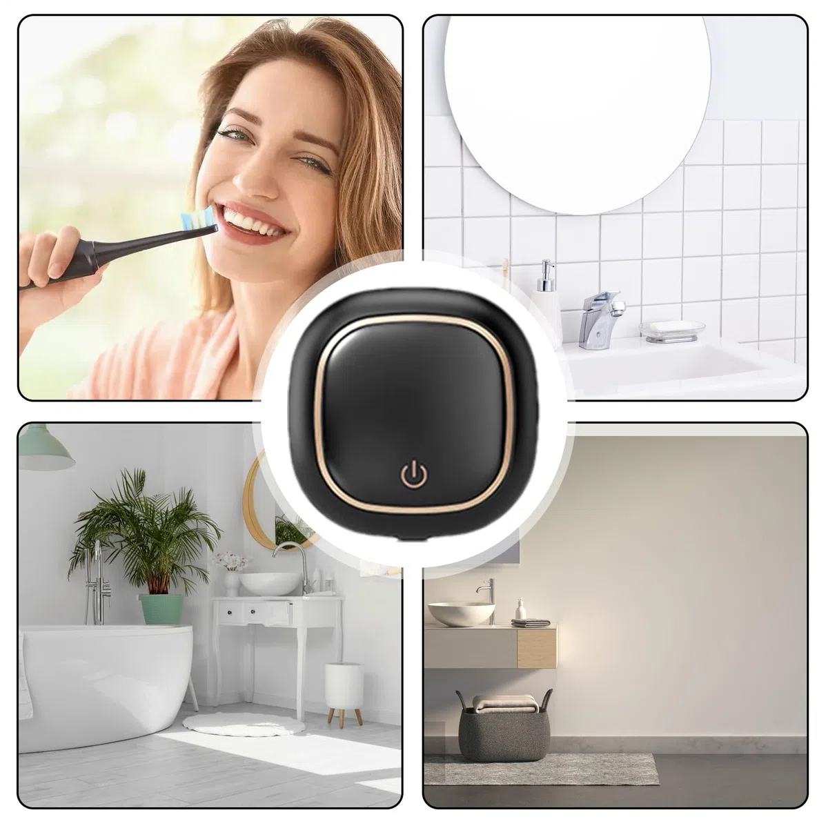 Limpiador de cepillos de dientes, soporte esterilizador para cepillos de dientes, protector portátil recargable UV para baño, coche, gimnasio, hospital, dormitorio, cocina