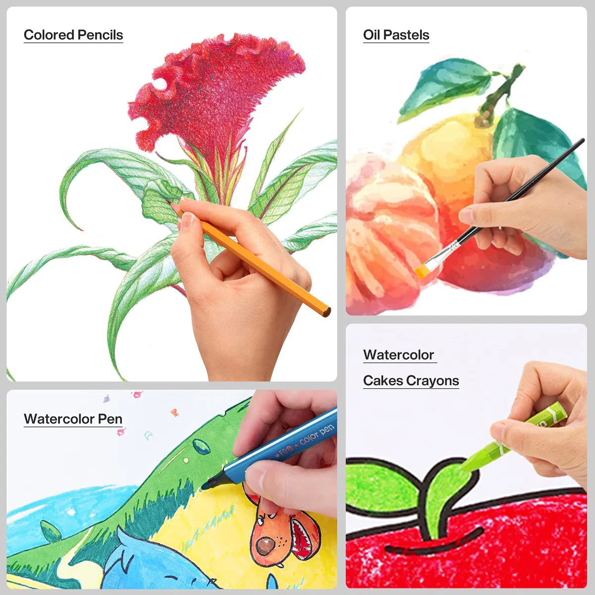 DoubleCare - Juego de arte de 145 piezas, caja y kit de dibujo de aluminio portátil de lujo para niños y adultos, adecuado para equipos de dibujo diarios, regalos de cumpleaños, regalos
