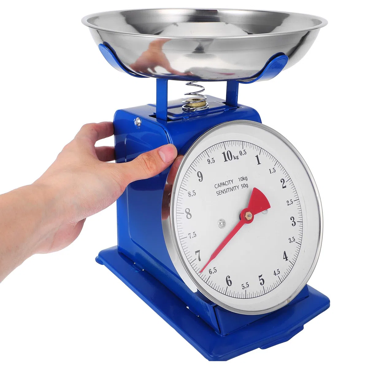 Veemoon Báscula Mecánica De Cocina 10 Kg Con Recipiente Desmontable Acero Inoxidable Esfera Grande Fácil Lectura Sin Pilas Para Hornear Preparar Comidas Vintage Conjunto Práctico