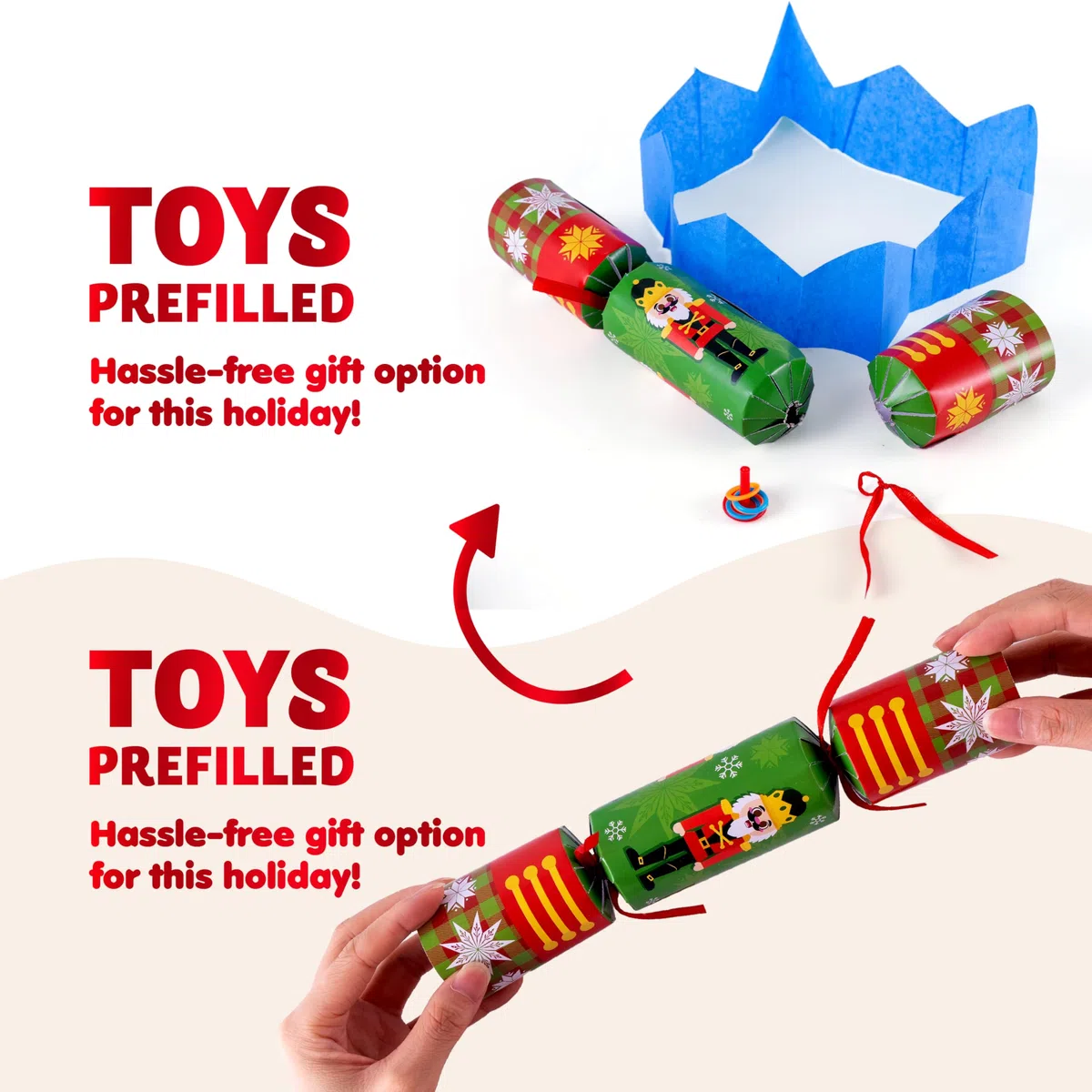 JOYIN Paquete de 8 recuerdos de fiesta de Navidad, diseño de cascanueces, recuerdos de mesa de fiesta con suministros de fiesta para niños y adultos, fiestas de Navidad, cenas y vacaciones