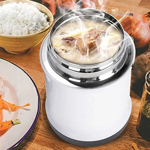 Fiambrera térmica de acero inoxidable de 450 ml con aislamiento al vacío que mantiene la comida caliente y a prueba de fugas. ，Fiambreras(Pink)
