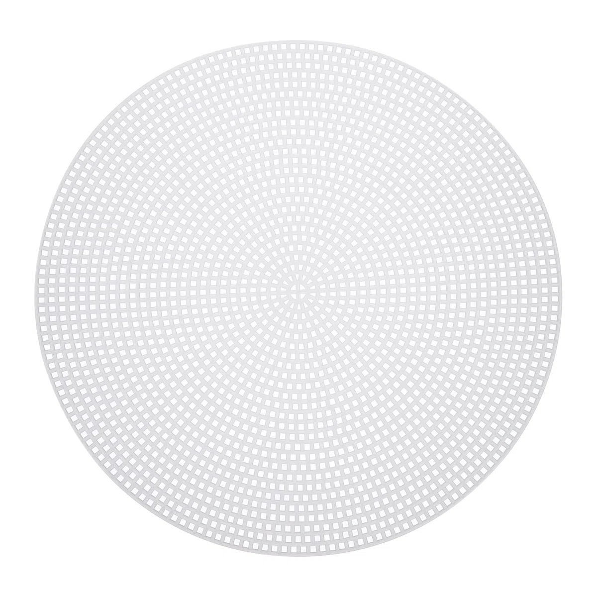 sourcing map 15 hojas de lona de malla de plástico de 20 cm, 13 unidades redondas de punto de aguja en blanco para bordar, tejer ganchillo, hilo acrílico, manualidades, color blanco