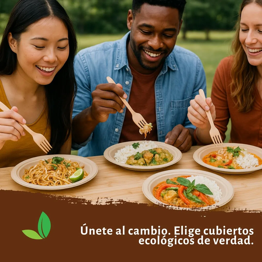 Tenedores de Madera Desechables 160 mm – Pack 500 Unidades | Cubiertos Ecológicos y Compostables | Sin Sabor | Tacto Suave | Ideales para Eventos, Catering y Para Llevar