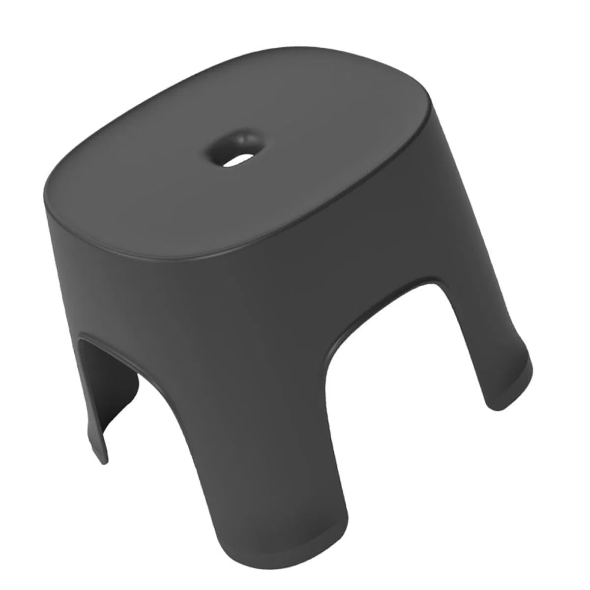 Taburete Escalón Negro de PVC Portátil y Ligero para Baño y Cocina, Taburete Antideslizante Adecuado para Uso Hogar