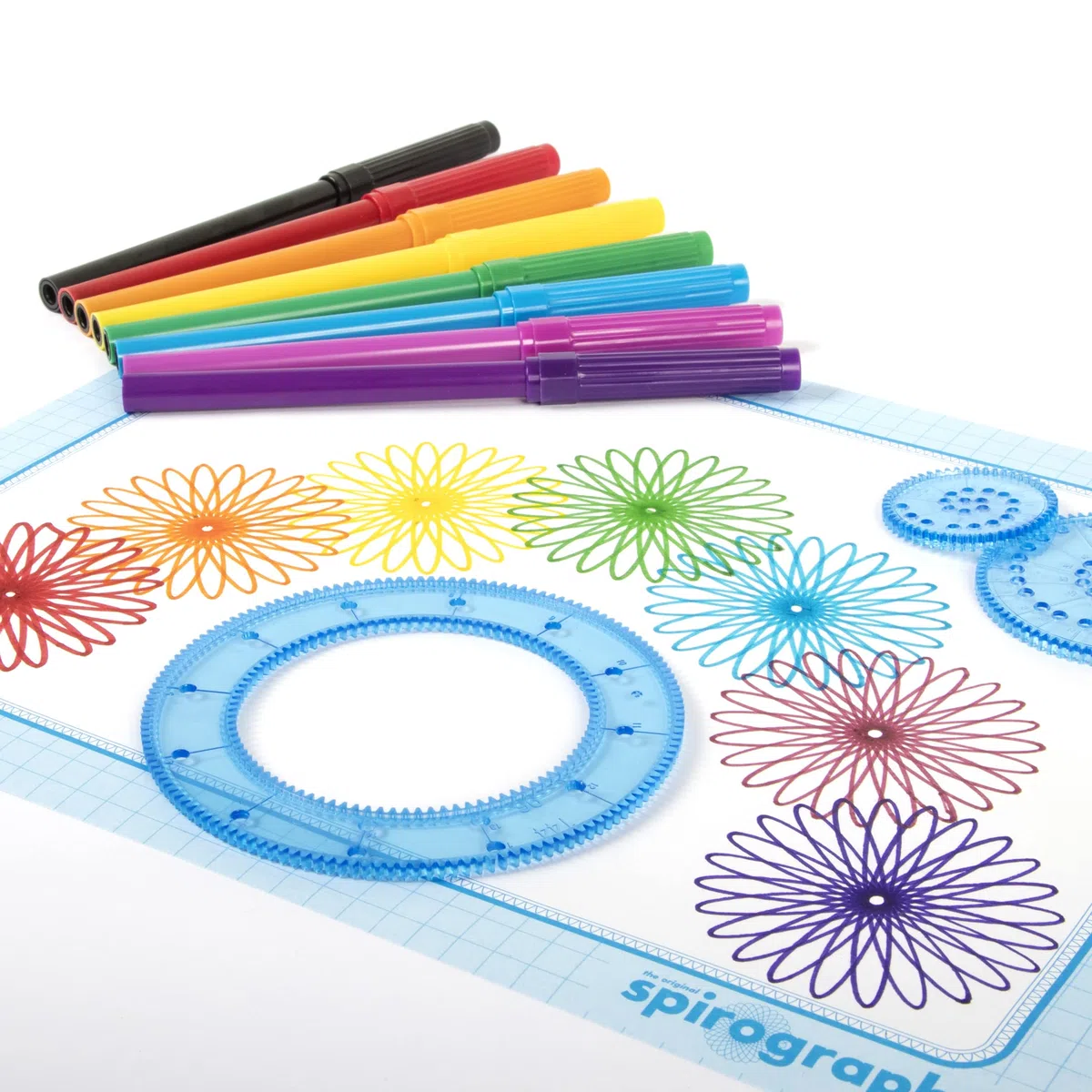Spirograph Juego original | Crea increíbles diseños infinitos | Juego de 30 piezas que incluye piezas de precisión, bolígrafos y espiromasilla | Actividad creativa de artes y manualidades | para