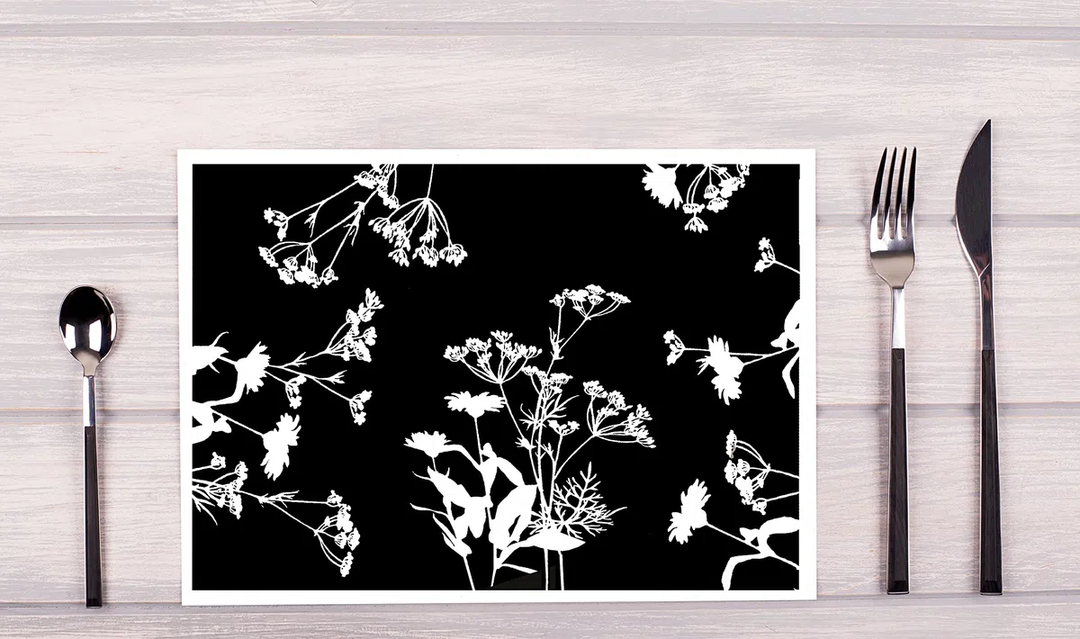 Cogir 314326I Pro Nappe - Manteles Individuales Desechables (500 Unidades, 30 x 40 cm, Acabado Satinado, Textura Satinada, diseño de jardín)
