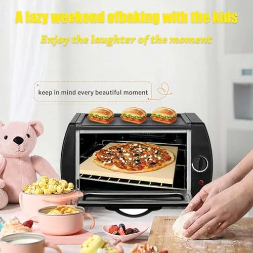 Mini horno eléctrico para pizza con protección contra sobrecalentamiento y control preciso de temperatura para cocinar en interiores de forma segura