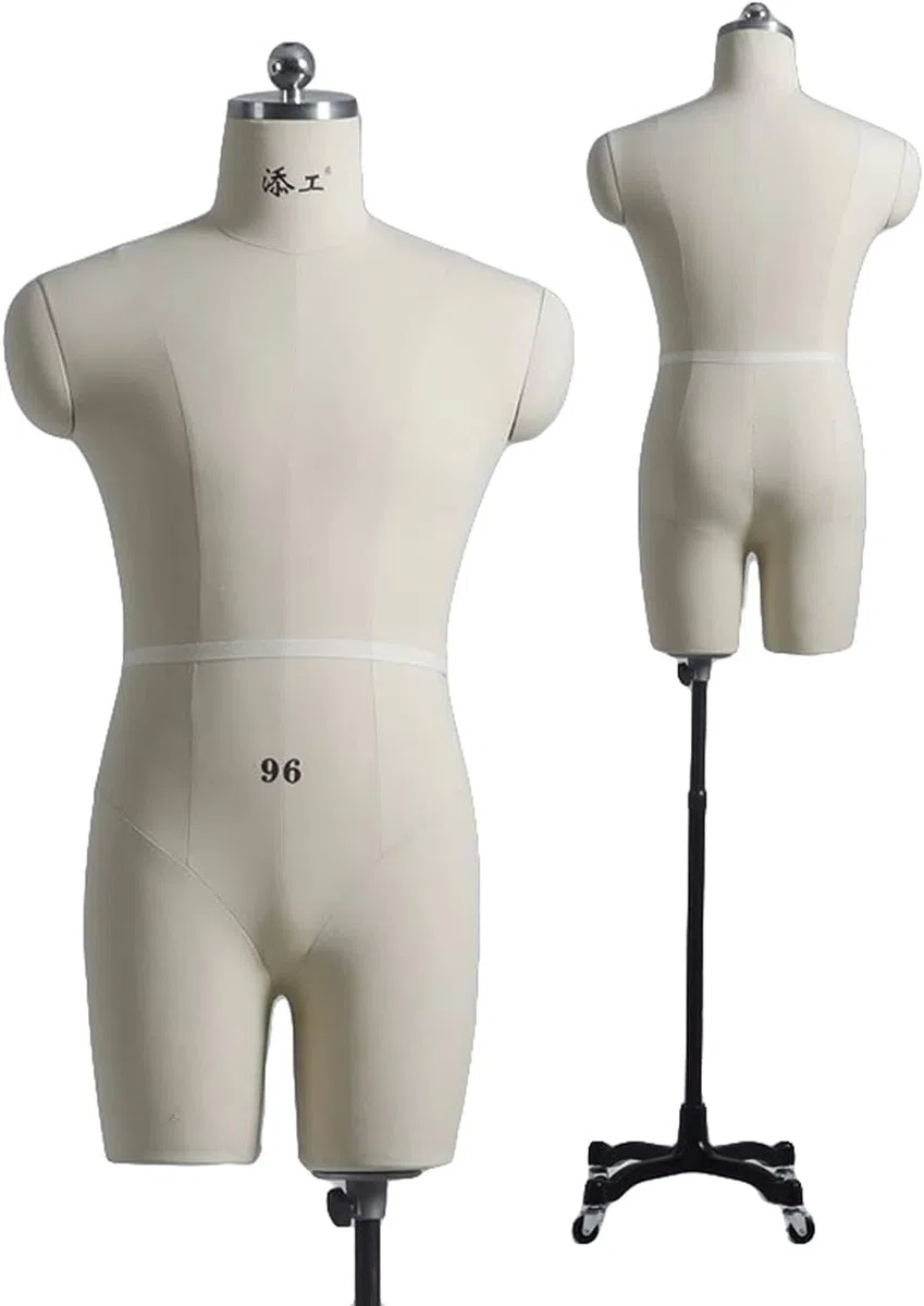 AviiSo Maniquí Soporte para Coser Ropa de Hombre Pantalones Pantalones, Altura Ajustable, Tamaño Completo Adulto ( Size : XXL-104 )