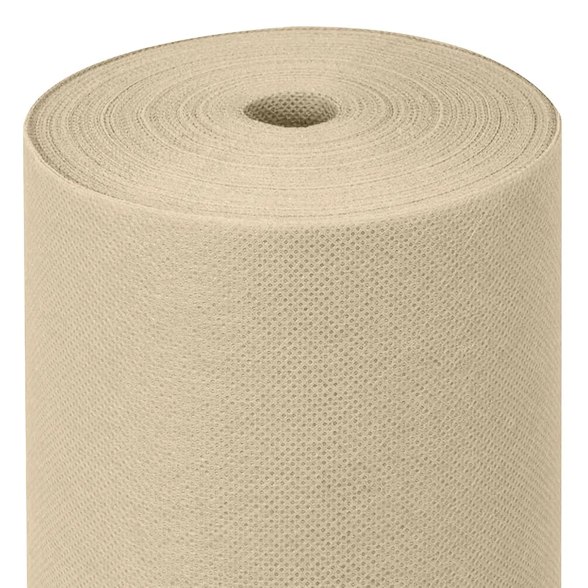 Camino de Mesa TNT Precortado a 30 cm - 0,4 x 48 m - Tejido no Tejido Spunbond (TNT) - Desechable con Efecto Tela - Resistente a Líquidos - Catering - Impermeable (Crema)