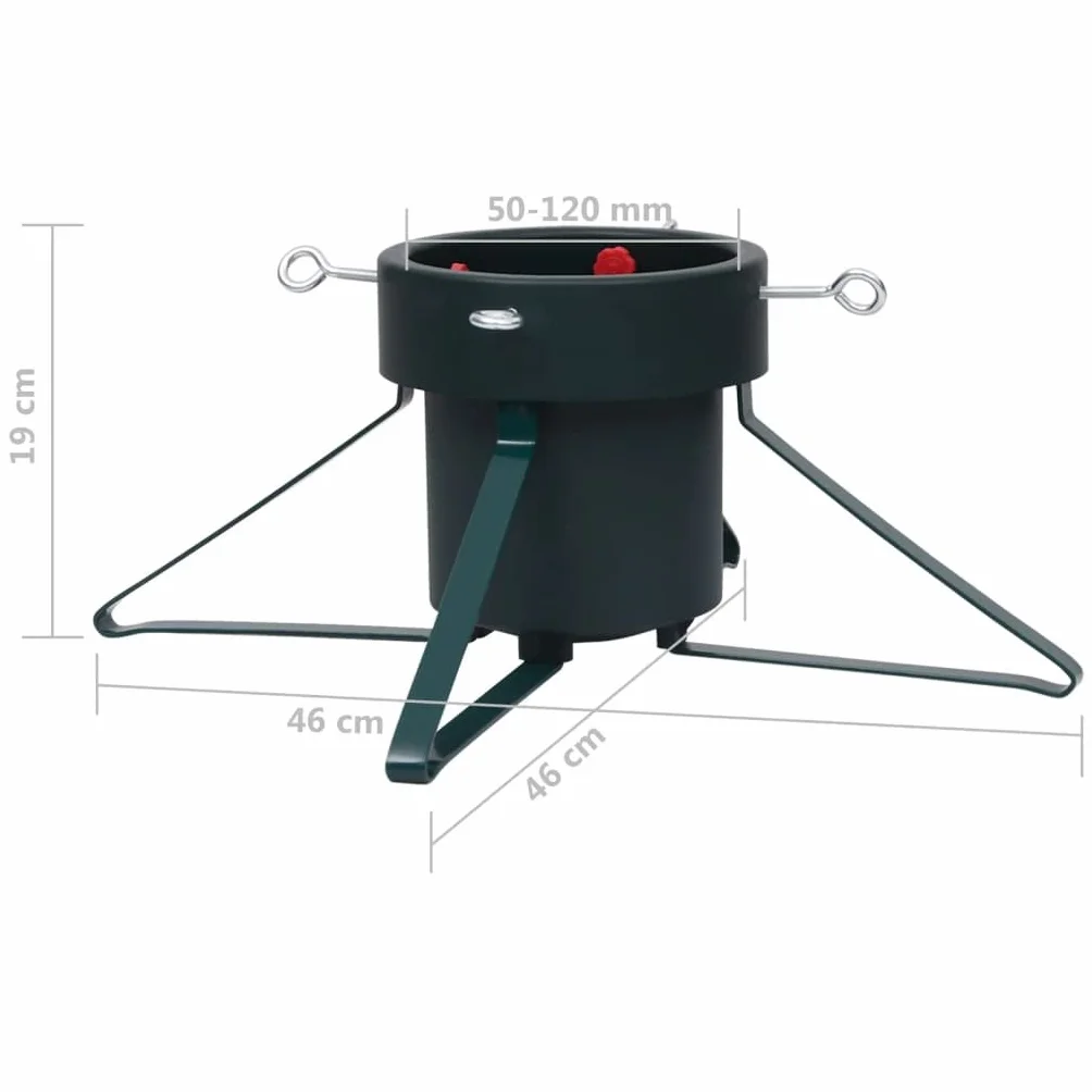 vidaXL Soporte para Árbol de Navidad Adorno Decoración Navideña Sostenedor Fiestas Festividades Casa Rústico Fuerte Robusto Negro 46x46x19 cm