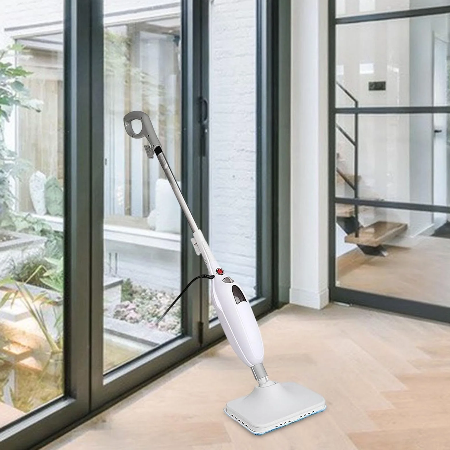 Milageto Vaporizador de Suelos Compacto Multiusos, Limpiador portátil y Ligero para Suelos de mármol, Madera, laminados y Piedra.
