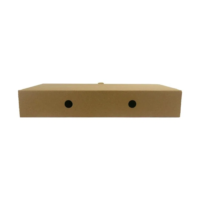 PacknWood - 100 Caja Rectangular Kraft Cartón | 30,0x15,0 cm | Hostelería Catering, Desechable, Ecológico, Delivery Take Away