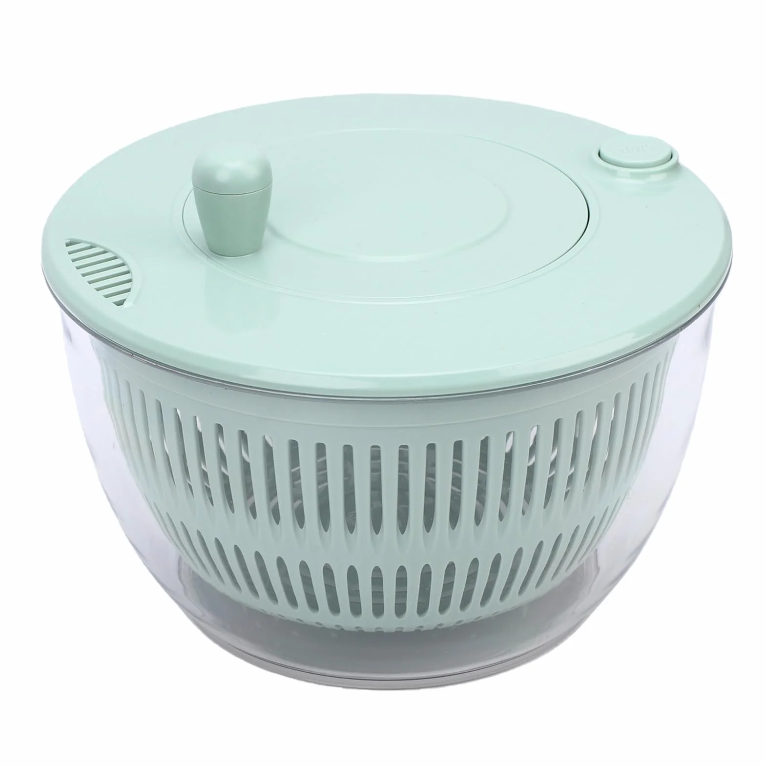Aramox Ensalada, Secador de Verduras de Acero Inoxidable ABS PP de 5,3 Cuartos de Galón con 5 Cuchillas, Tazón para Triturar en Seco, Secador Manual para Preparación de Ensaladas, Uso en la Cocina