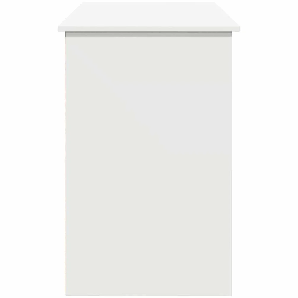 Escritorio blanco de madera 102 x 50 x 75 cm, mesa de oficina con amplia superficie de trabajo y espacio de almacenamiento, ideal para oficina en casa, estudiantes y trabajos modernos en casa