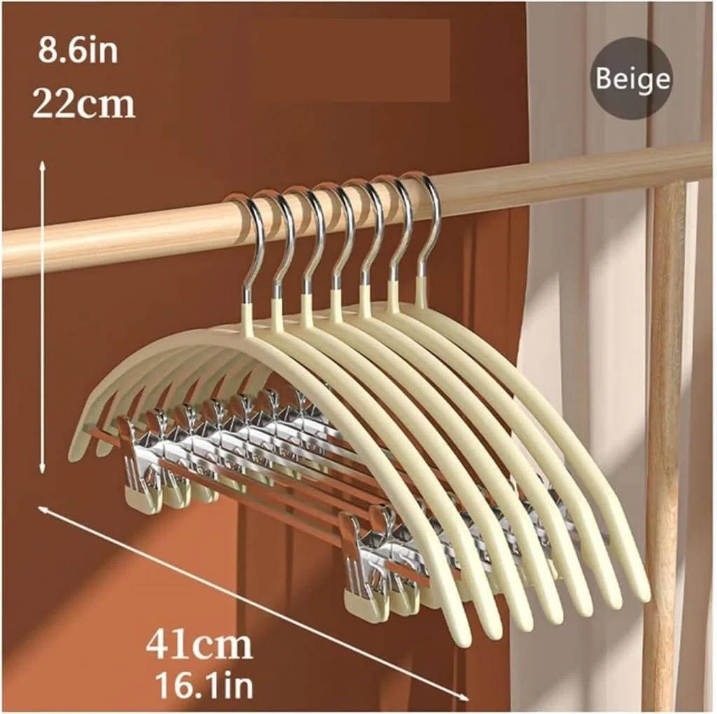 10 Uds Percha De Inmersión con Pinza para Pantalones Percha Antideslizante Sin Rastro Percha para Pantalones para Almacenamiento De Ropa En Armario para Sudadera(C)