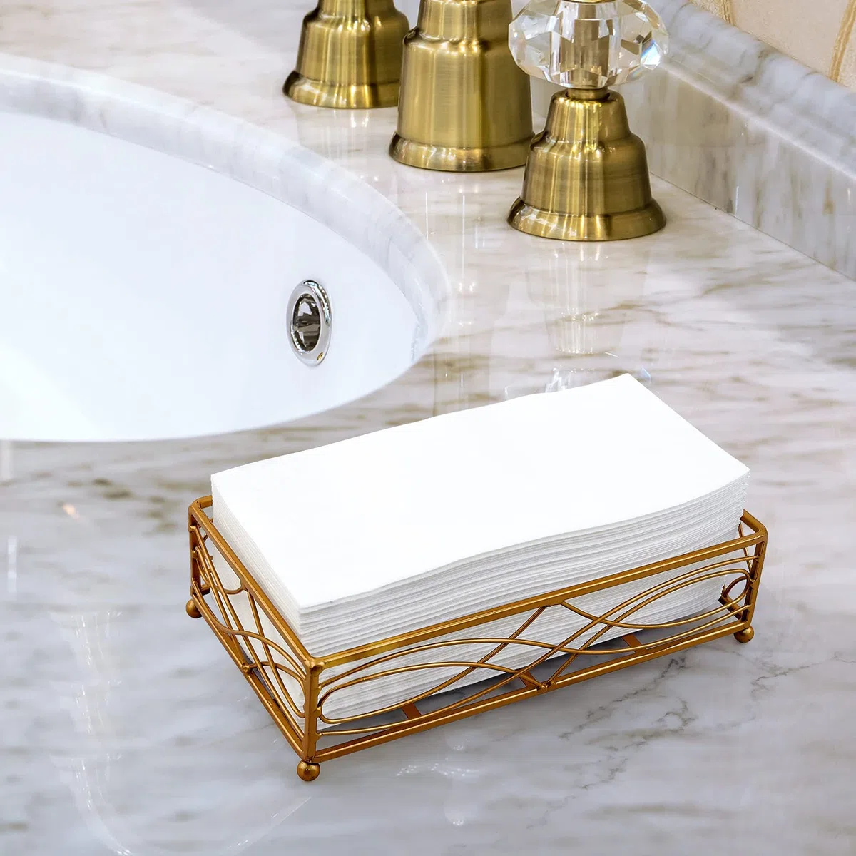 Paquete de 420 Toallas de Mano Desechables para Baño, Servilletas de Papel Suave y Absorbente, Toallas Papel Secamanos Invitados Decorativas para Cocina, Fiestas, Bodas, Cenas