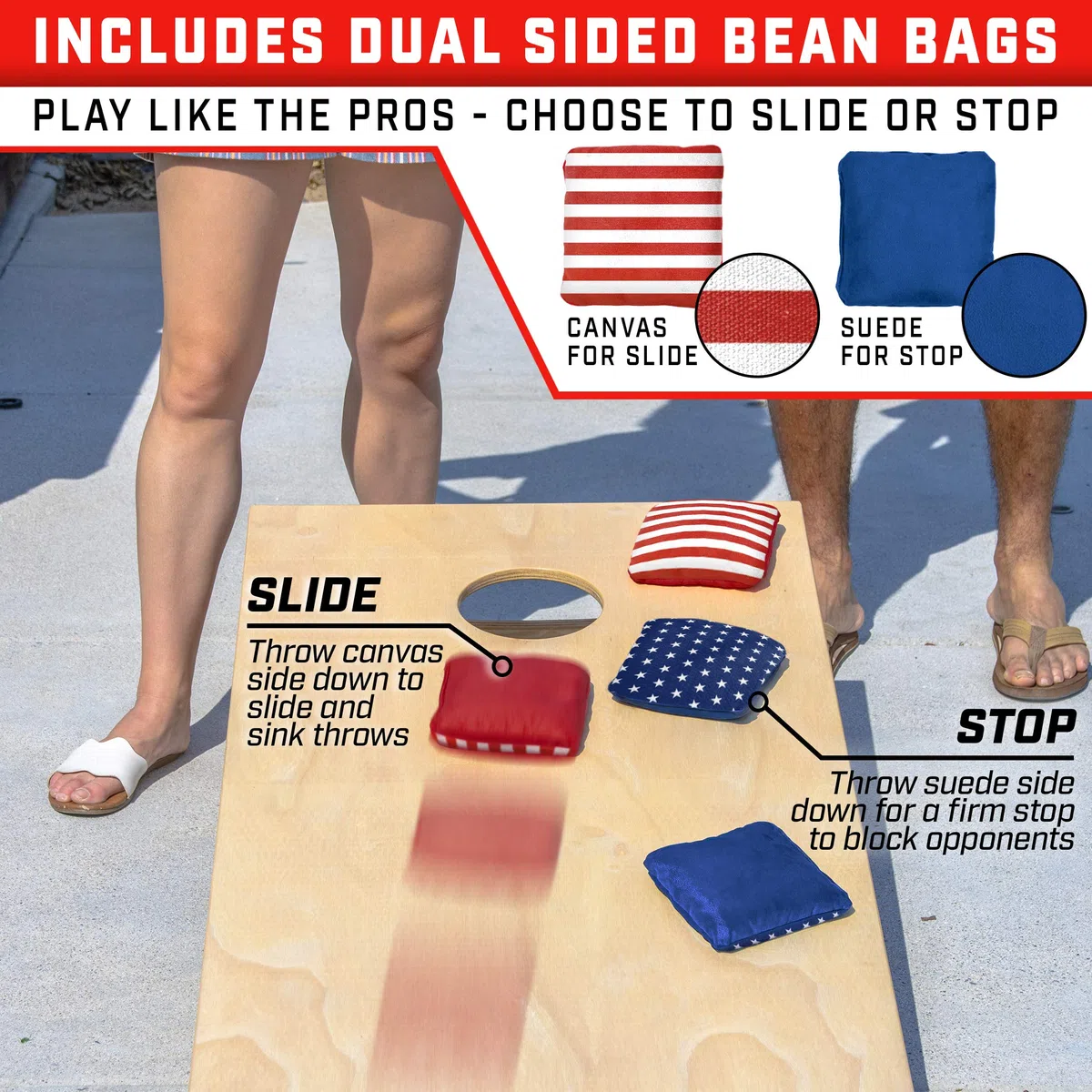 GoSports Dual Sided Cornhole Bean Bags