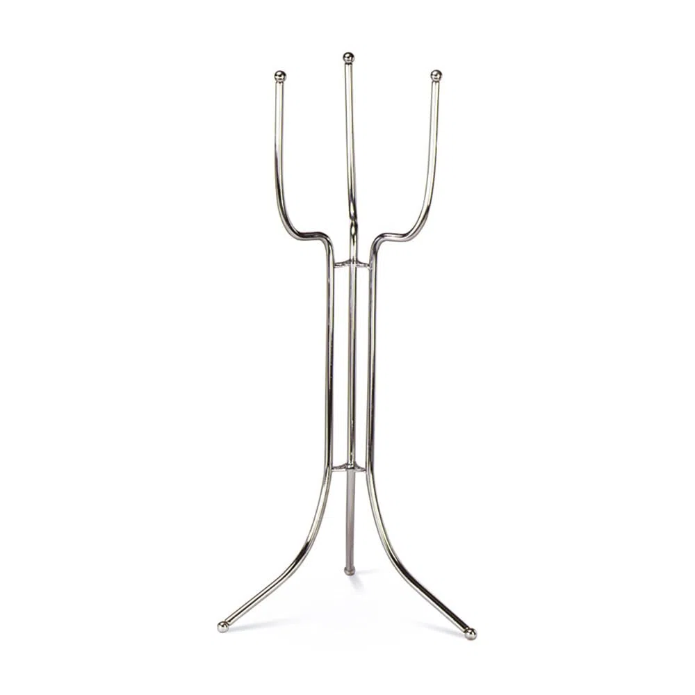 García de Pou 182.61 Pie Cubitera Americano, 33 x 27 x 76 cm, Plateado