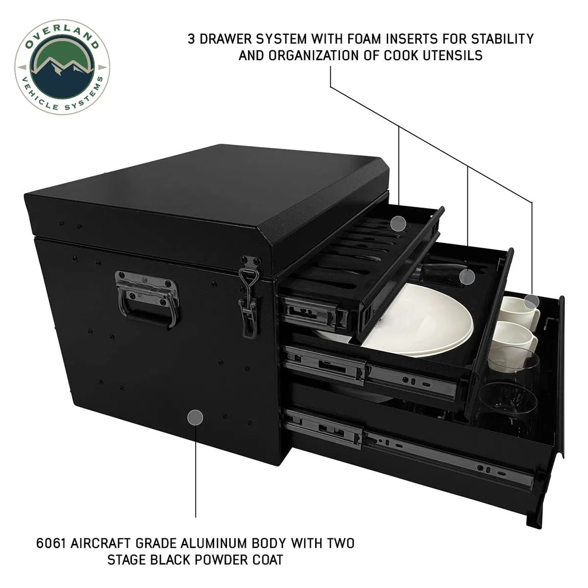 Overland Vehicle Systems CP Duty - Sistema de cocina Glamping de 39 piezas
