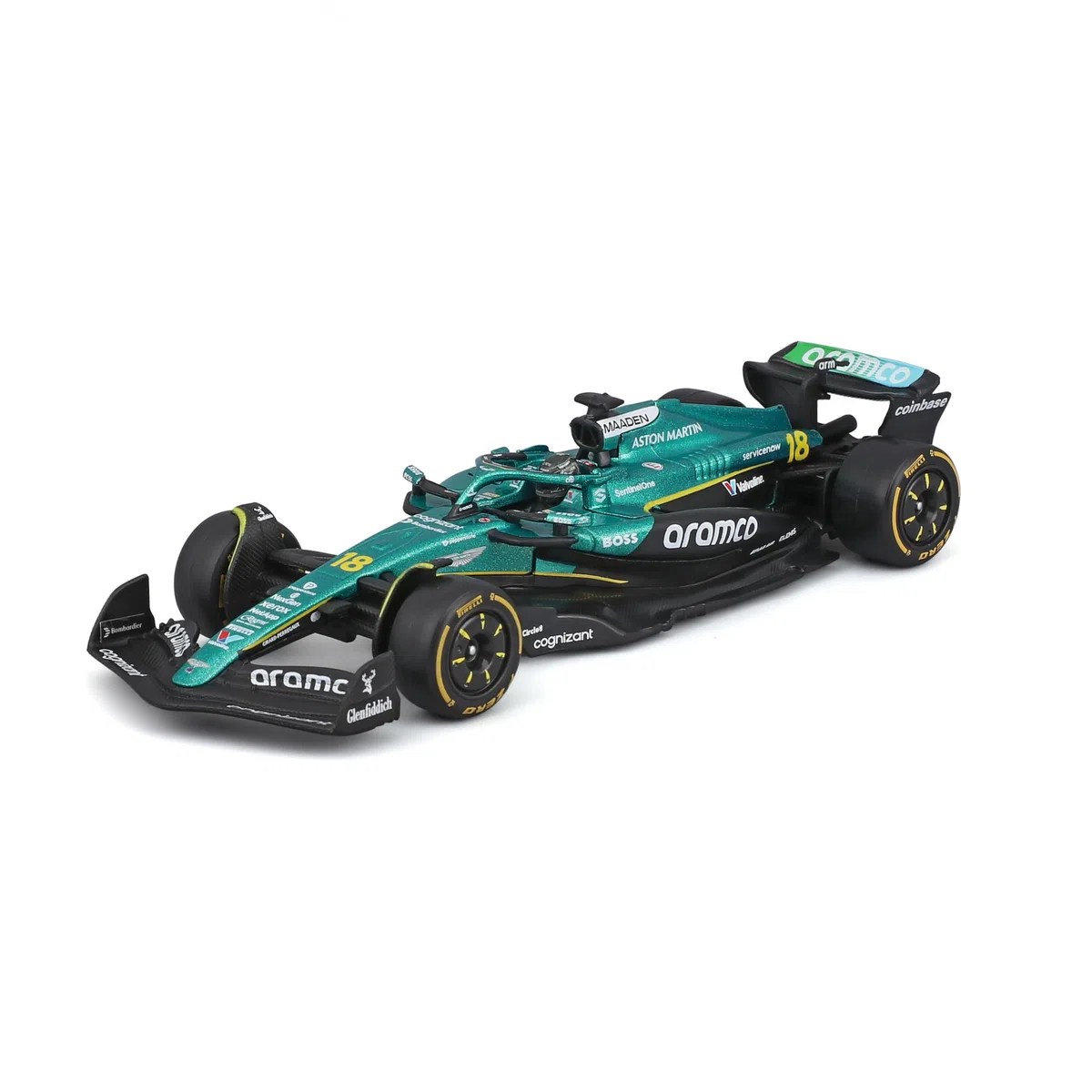 Bburago F1 Aston Martin AMR25#18 Stroll Australia GP (2025) – Modelo de Coche de Fórmula 1 Escala 1:43, Fiel Coche Coleccionable con Coche de Juguete, a Partir de 14 años (18-38251S)