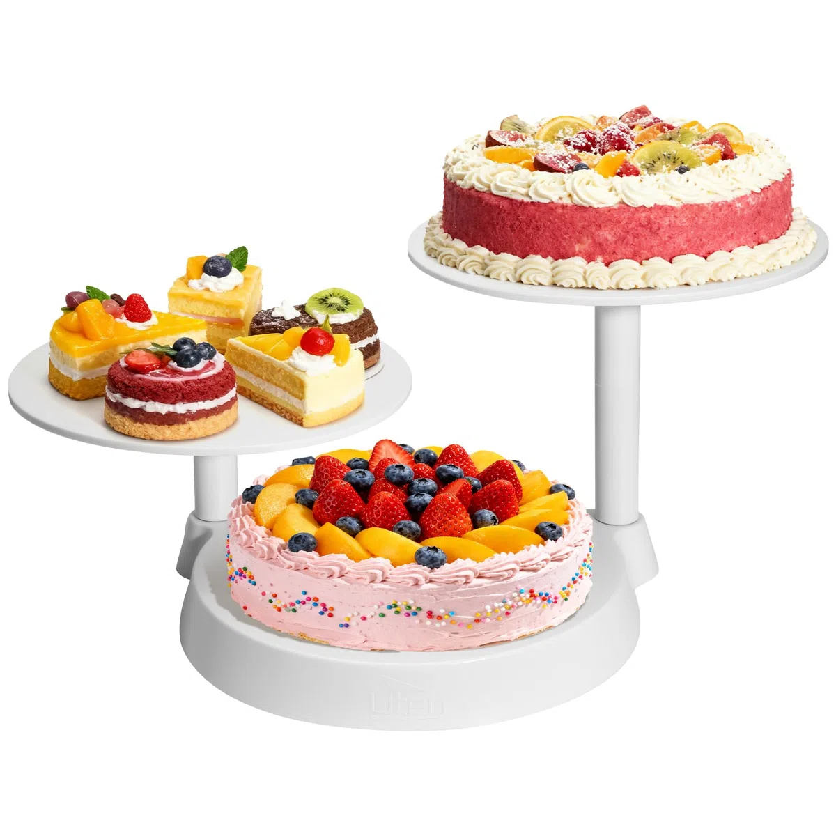 Uten Bandejas para Tartas Soporte de Torta Decoración de Pasteles Expositor para Hornear Herramientas 11 Inch