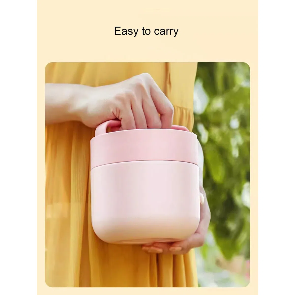 Lonchera, Fiambrera Grande, Hermética y con Aislamiento para el Trabajo y la Preparación de Comidas, a Prueba de Fugas y Derrames, con Cubiertos(Pink,Large)