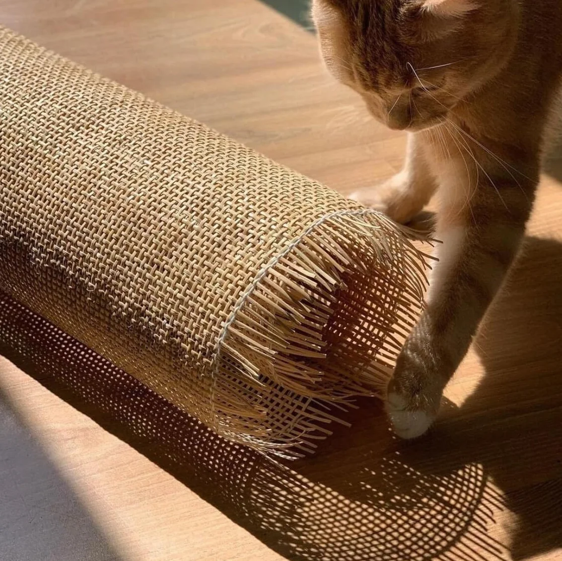 Rejilla Mimbre Natural 65 x 100cm, Ratan Rollo Mimbre, Mimbre Rollo, Rattan, rollo ratan, Ratan Natural por Metros, Rollo de Mimbre para Muebles, Silla ratan Aparador Cabecero Zapatero Armario ratan