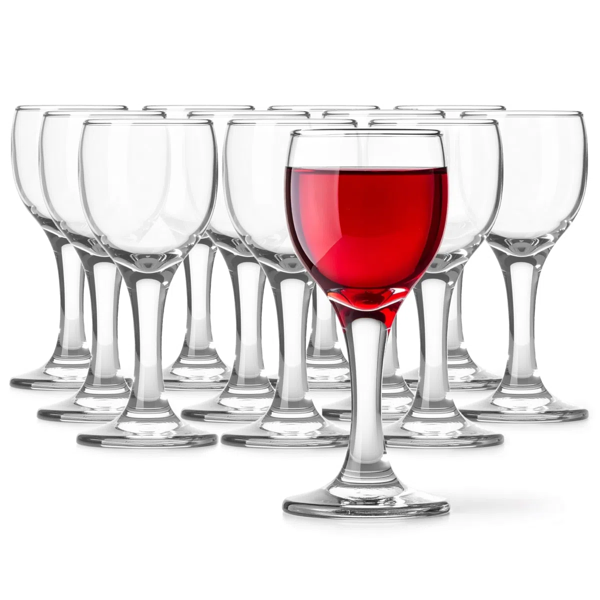 Glasmark KROSNO 1992 Vasos de Chupito con Pie – Juego de 12 – 55 ml – Transparente – Apto para Lavavajillas