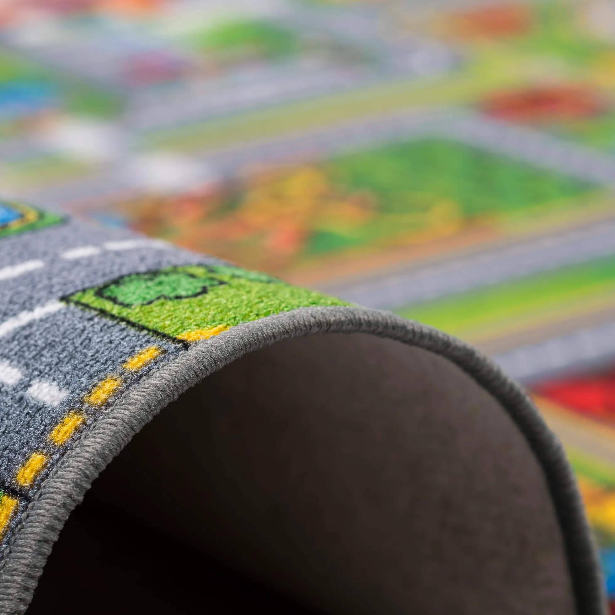 Snapstyle Alfombra Infantil Carretera Adventure Land Colorido – Alfombra de Juego Ciudad, fácil de cuidar