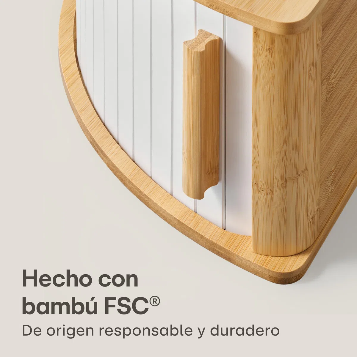 Praknu Panera de Esquina de Madera con Puerta Deslizante – Ahorra Espacio – Conserva el Pan Fresco por Más Tiempo – Montaje Sencillo con Guía (Blanco)
