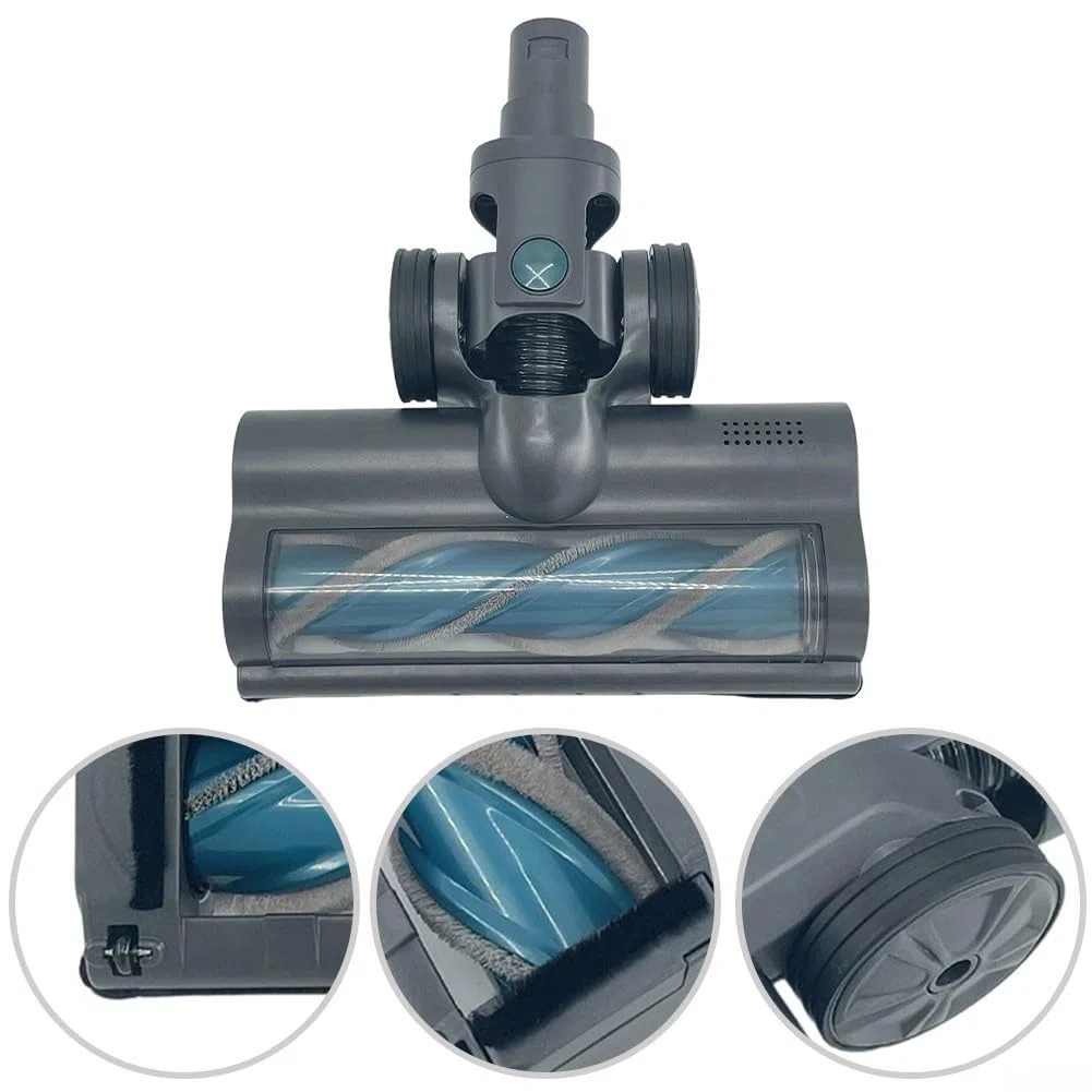 Cepillo para suelo Dibea para aspiradora inalámbrica T6 y C17 – para alfombras y suelos duros, esquinas y bordes, color negro