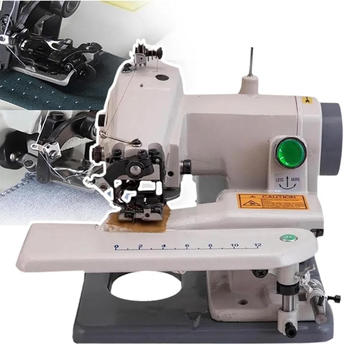 Máquina Dobladillos Puntada Invisible con 10 Agujas para Arreglos Profesionales - Máquina Coser Y Bordar Portátil para Dobladillos Pantalones con Pedal,Velocidad Máxima: 1200 RPM