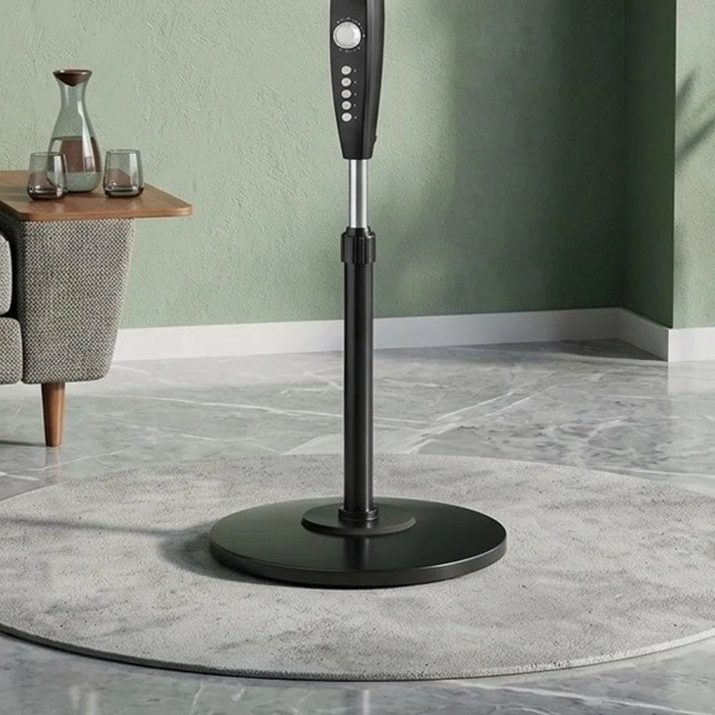 Accesorios para la base del ventilador de suelo, base redonda de plástico para ventilador de suelo, estable y ponderada, reemplazo para uso residencial y comercial (blanco)