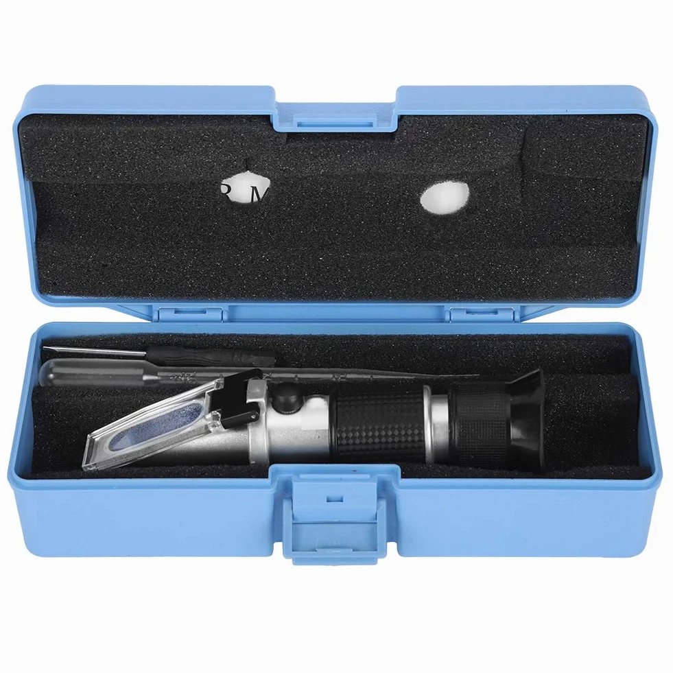 0-80% Brix Meter Refractómetro Función de compensación de Temperatura automática para medir el Contenido de azúcar en Frutas, Jarabe de Arce y Otras Bebidas azucaradas