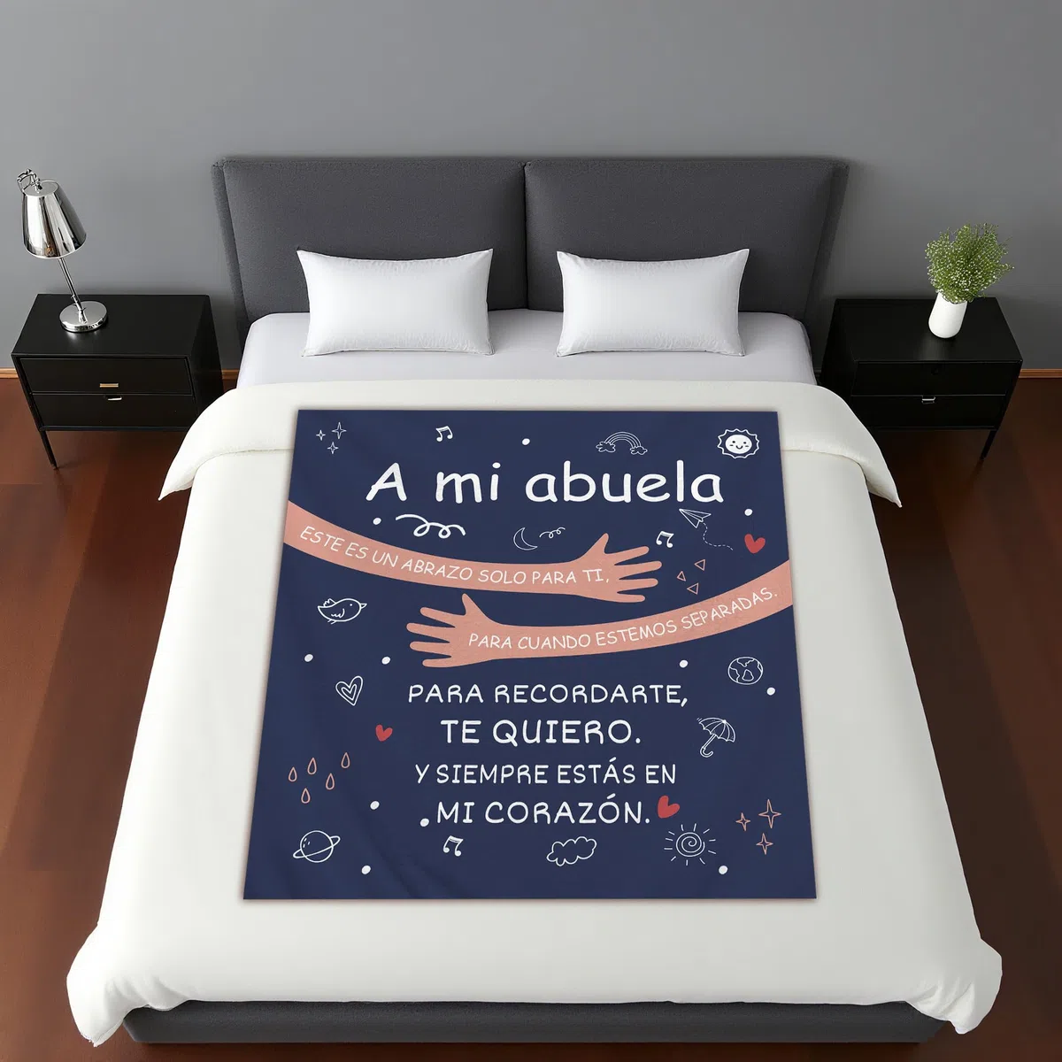 Amorea A mi Mujer Este es un Abrazo Solo para ti Manta para Esposa Manta para abrazar Cumpleaños San Valentín (Mujer-a)