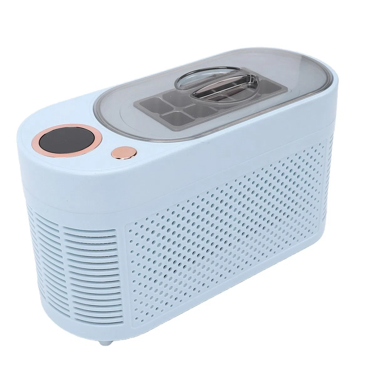 Máquina de Hielo de 12 V, Compacta, de Doble Alimentación, con Tiempo de Fabricación de 10 a 15 Minutos, Portátil, con Caja Automática y Cesta de Fácil acceso. Mini Máquin (Enchufe de la UE)