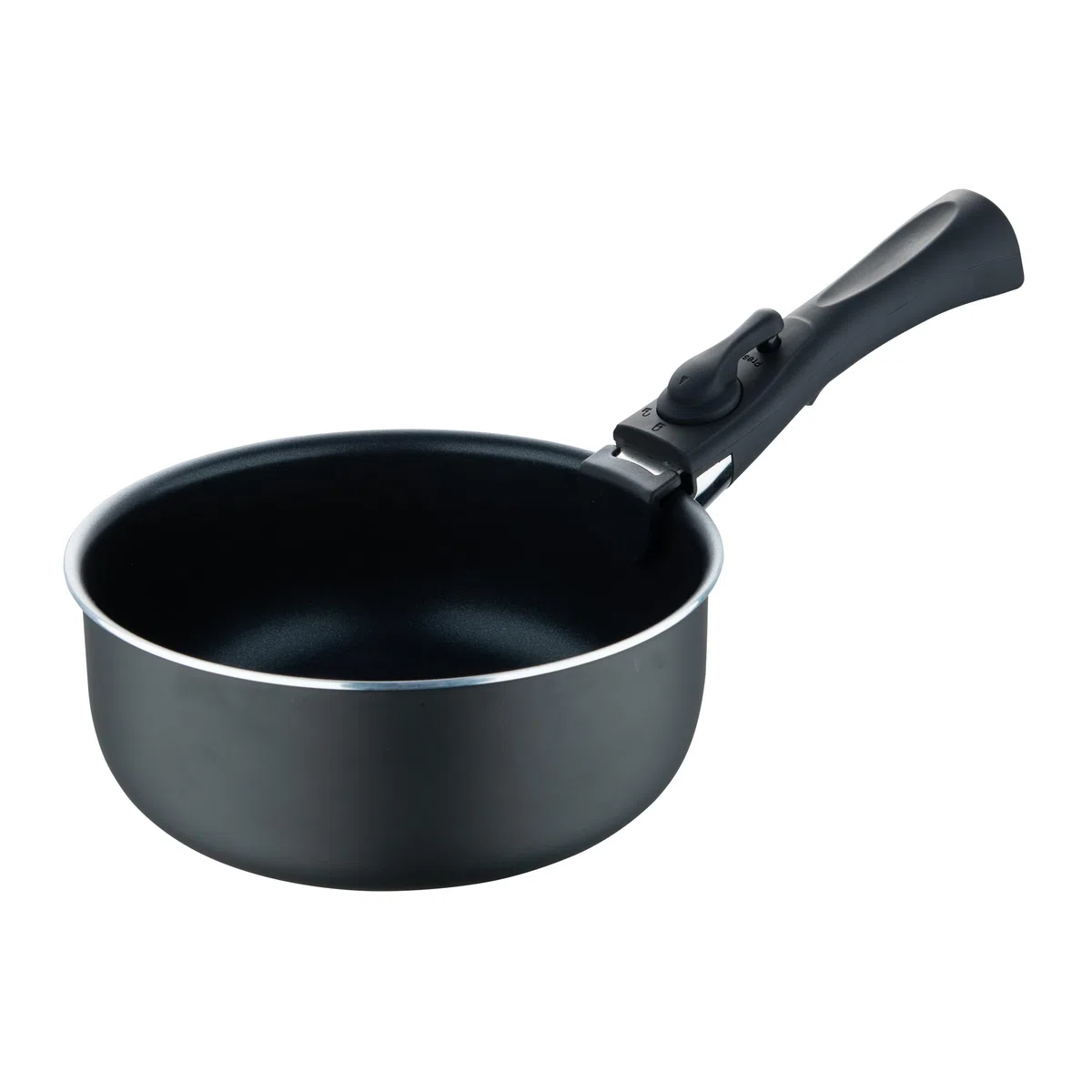 Bergner - Set 4 Pzs Cazo Alu Prensado con Mango Desmontable y Heat Dot - Revestimiento ILAG Essential - Antracita - Inducción Compatible, 16 cm | 18 cm | 20 cm